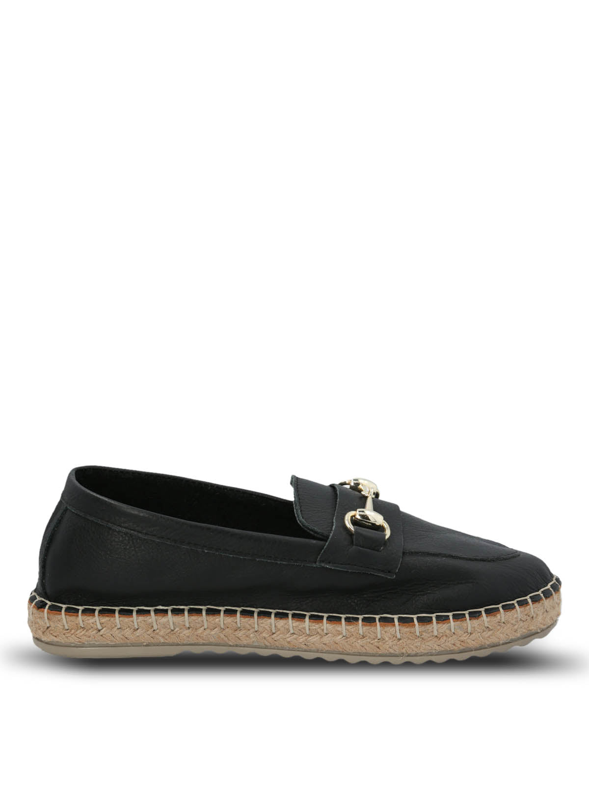 Alpargata Cuero Mujer Edola Negro