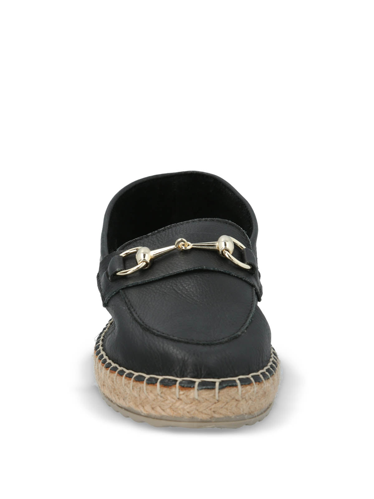 Alpargata Cuero Mujer Edola Negro