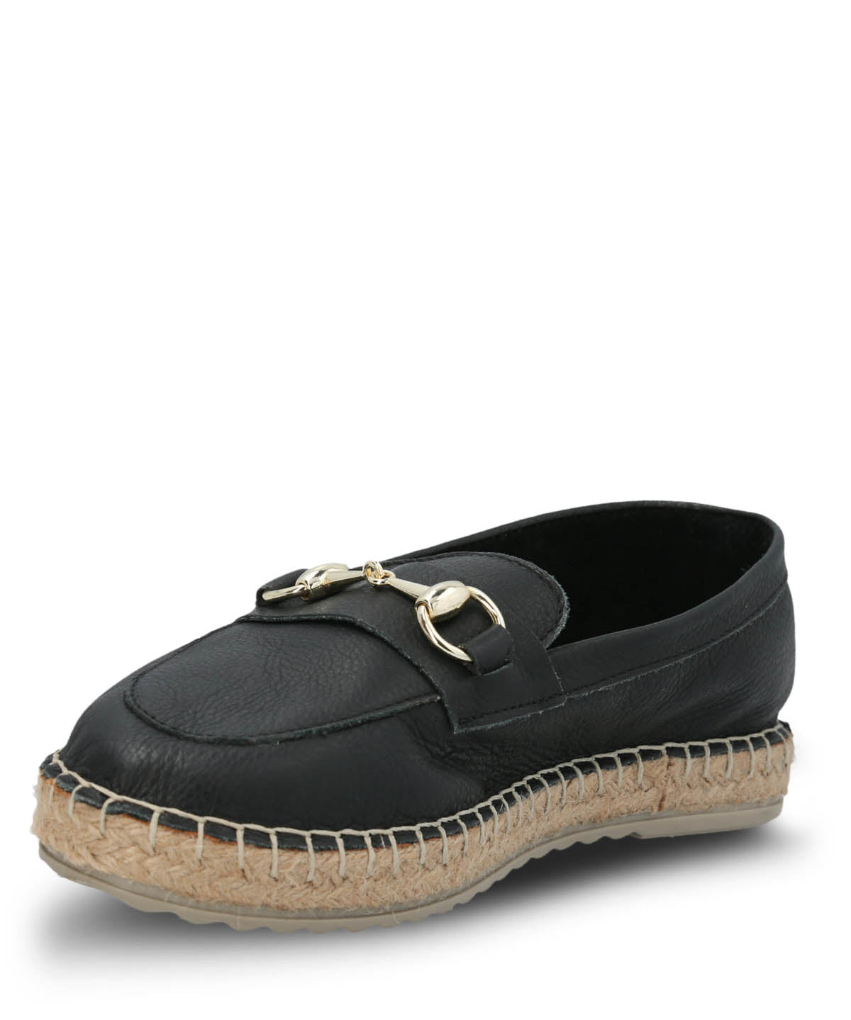 Alpargata Cuero Mujer Edola Negro