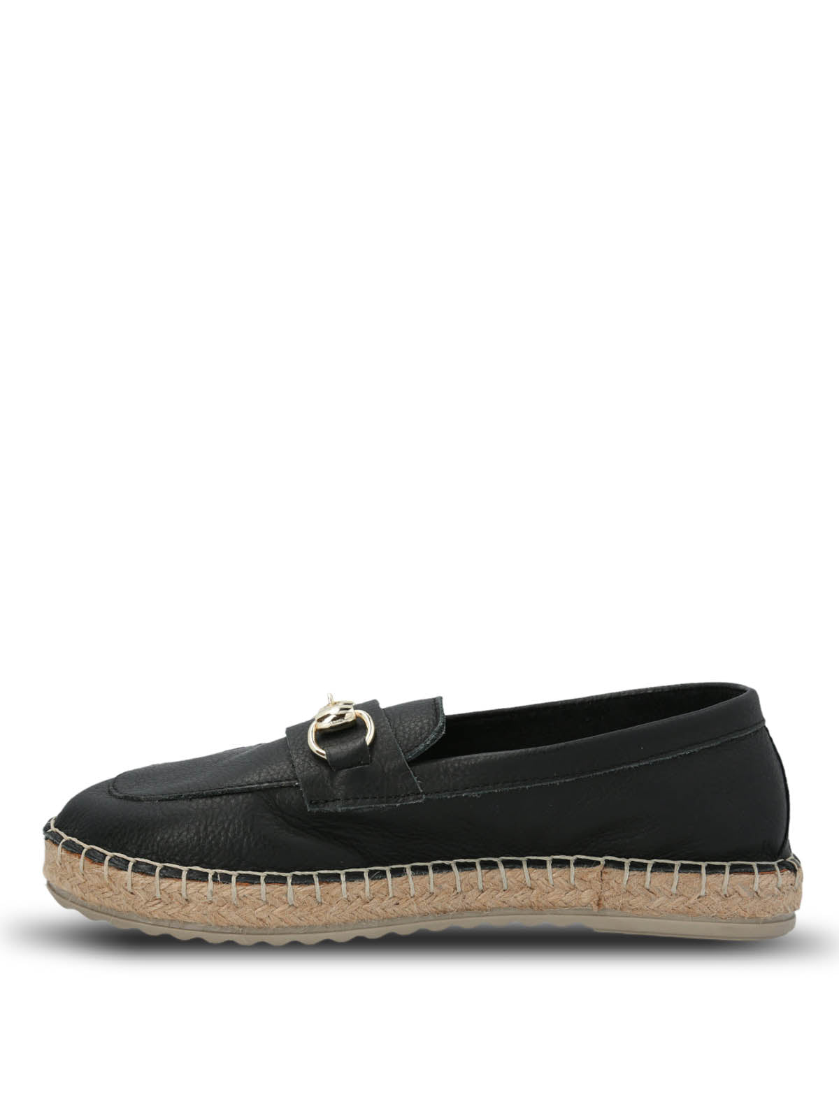 Alpargata Cuero Mujer Edola Negro