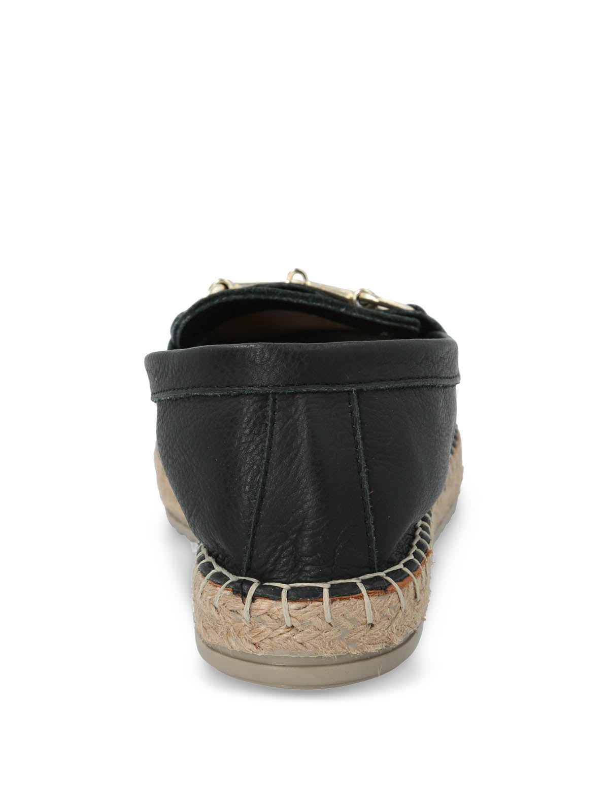 Alpargata Cuero Mujer Edola Negro