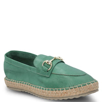 Alpargata Cuero Mujer Edola Verde