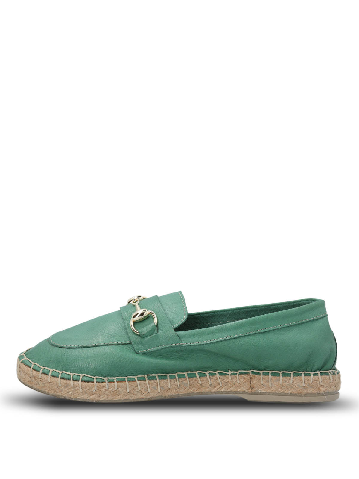 Alpargata Cuero Mujer Edola Verde