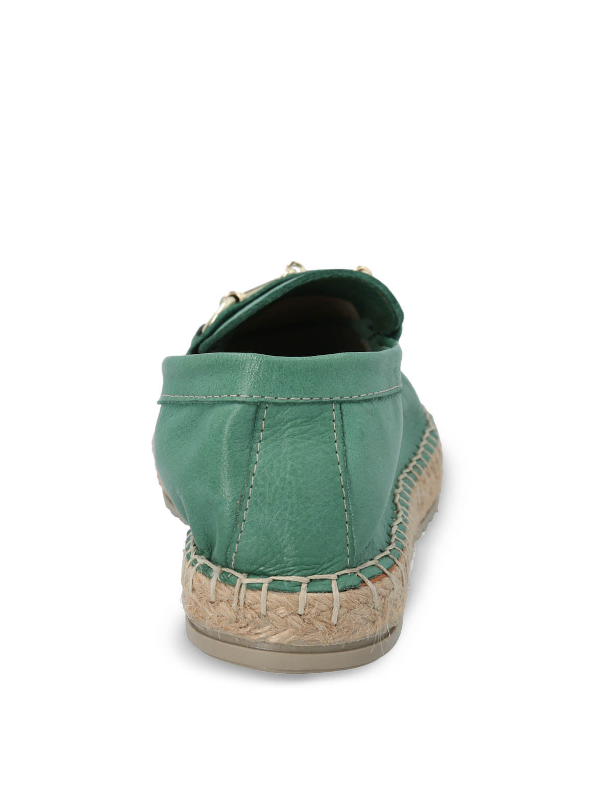 Alpargata Cuero Mujer Edola Verde
