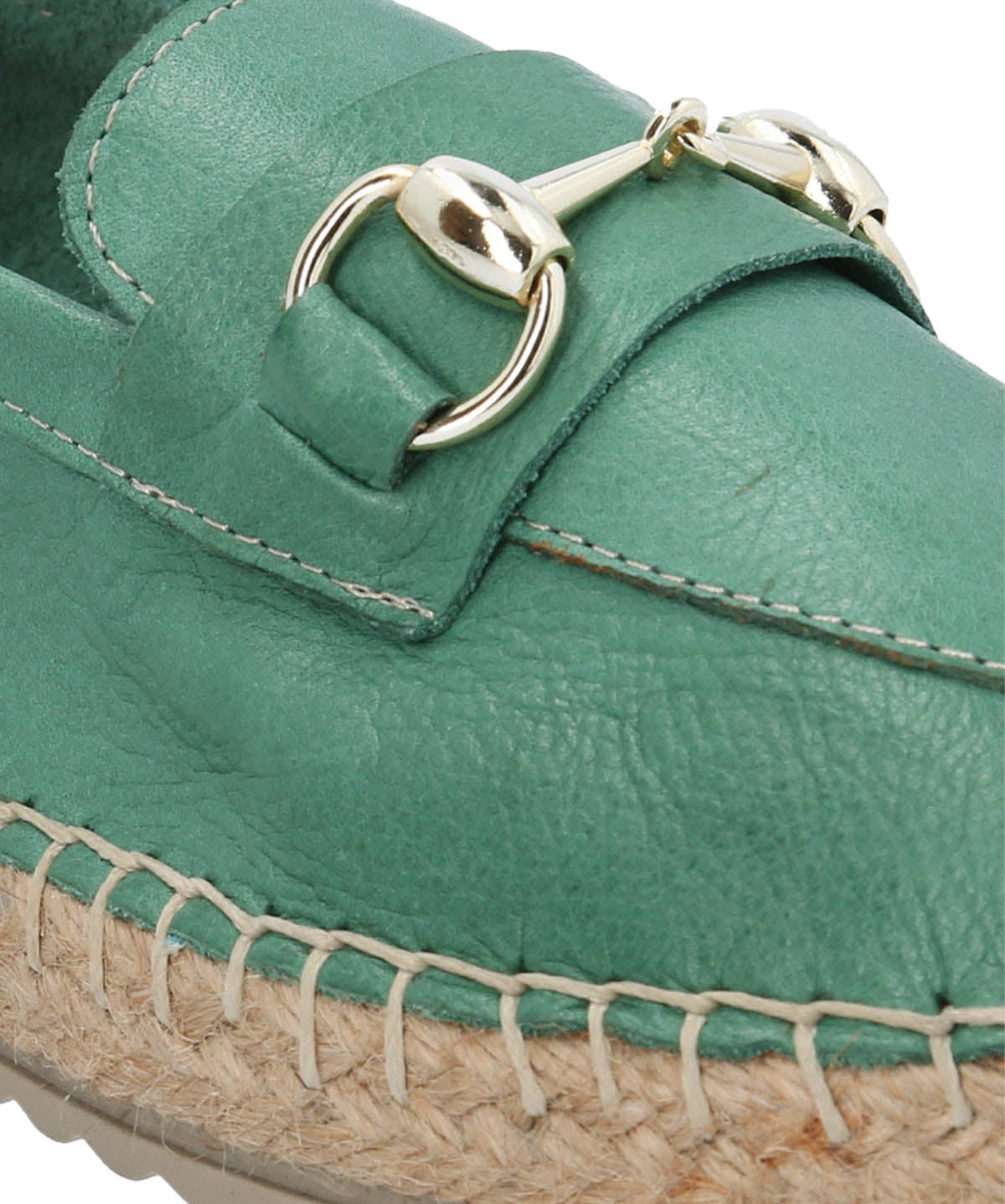 Alpargata Cuero Mujer Edola Verde