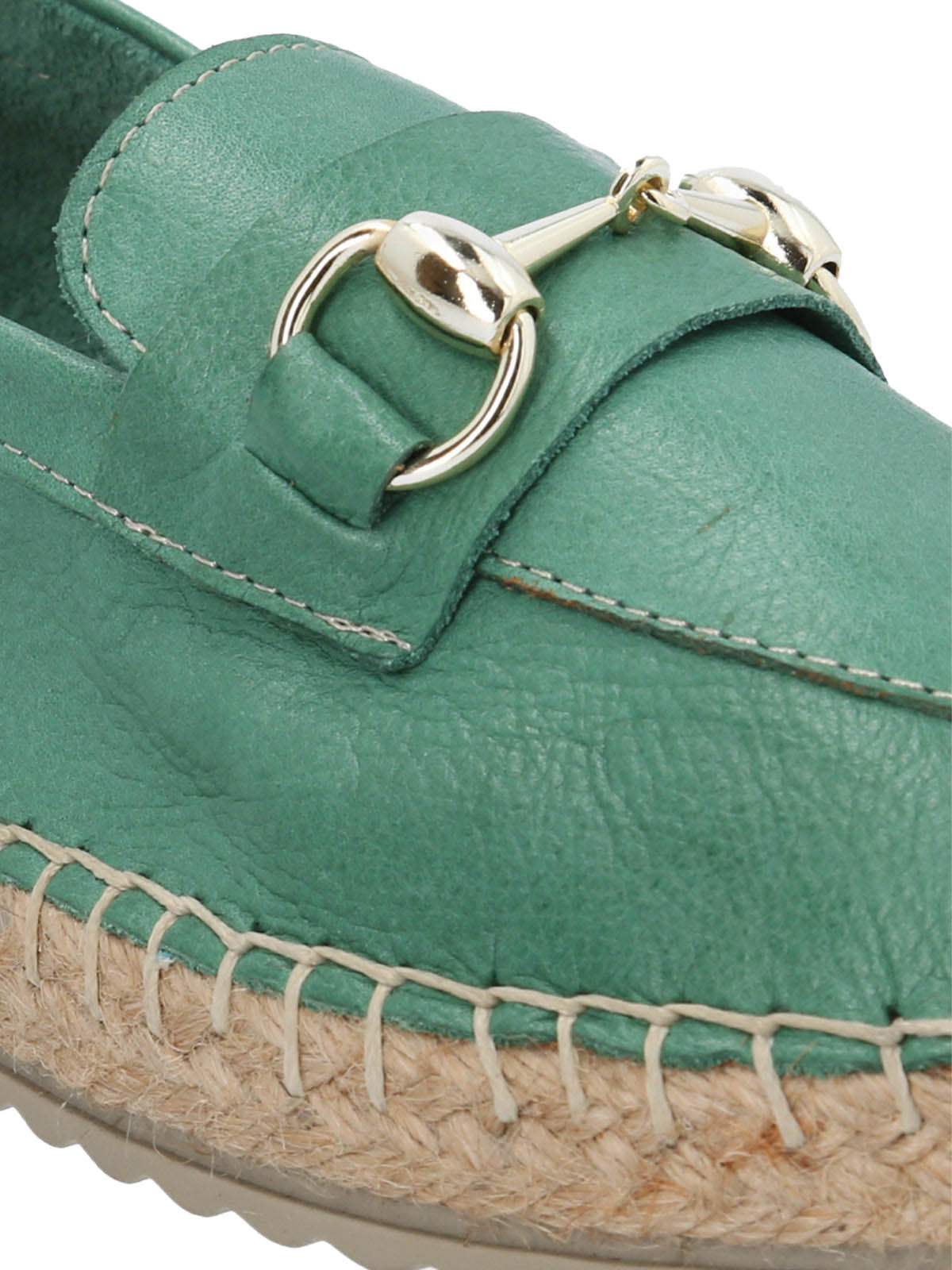Alpargata Cuero Mujer Edola Verde