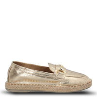 Alpargata Cuero Mujer Edola Dorado