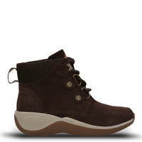 Botin Cuero Mujer Spinal Rug Lace Café Oscuro