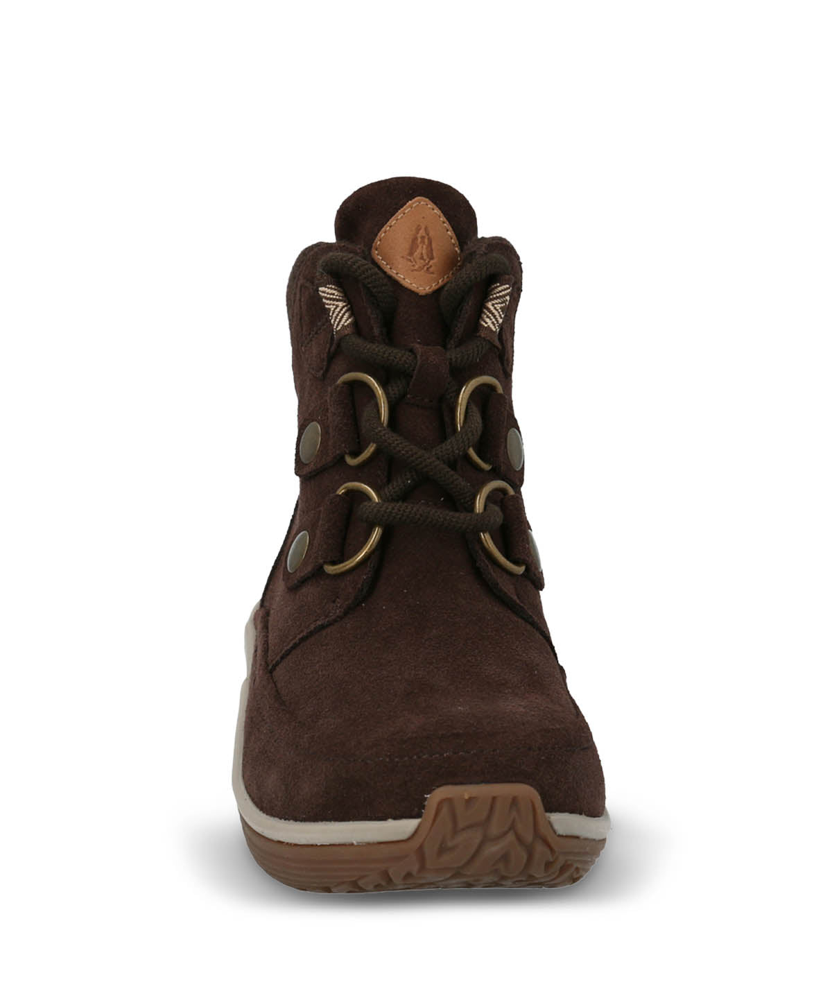 Botin Cuero Mujer Spinal Rug Lace Café Oscuro