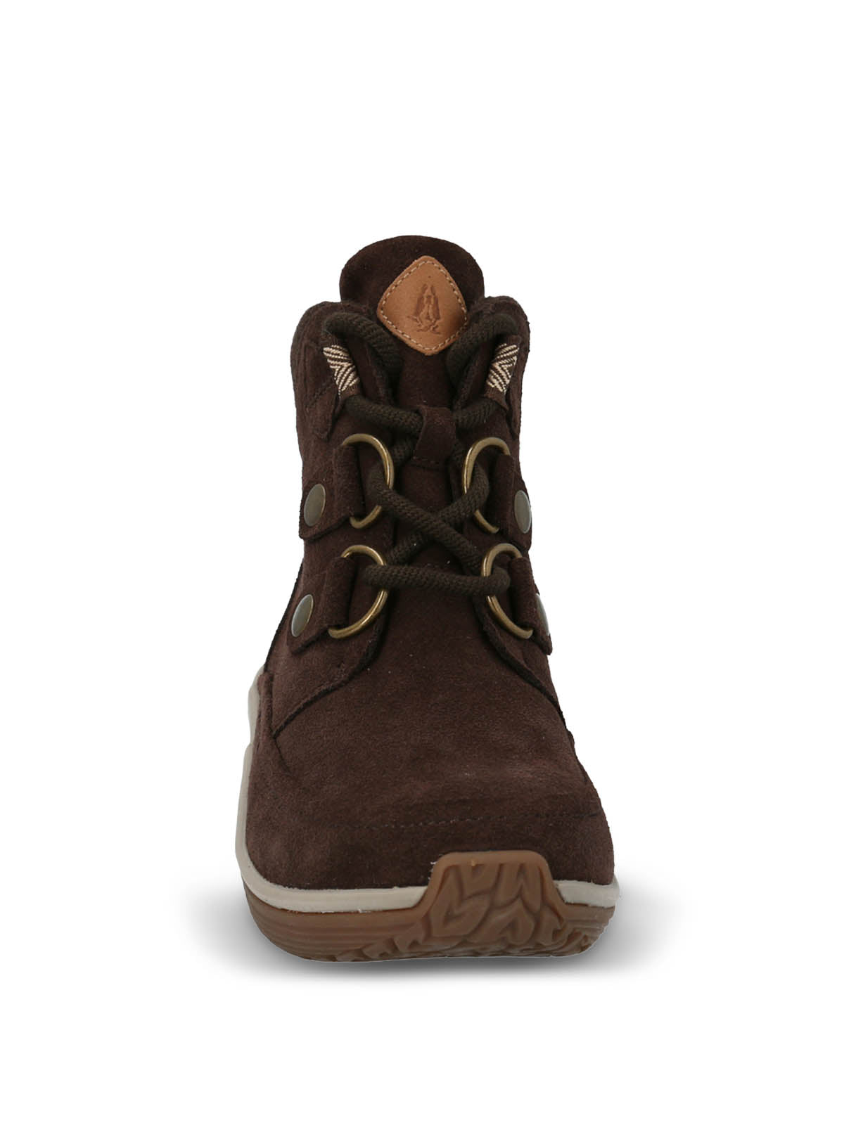 Botin Cuero Mujer Spinal Rug Lace Café Oscuro