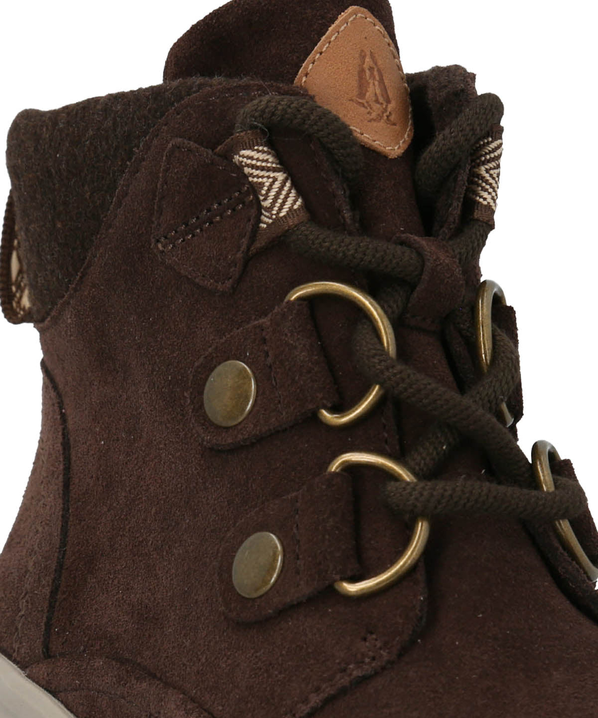 Botin Cuero Mujer Spinal Rug Lace Café Oscuro