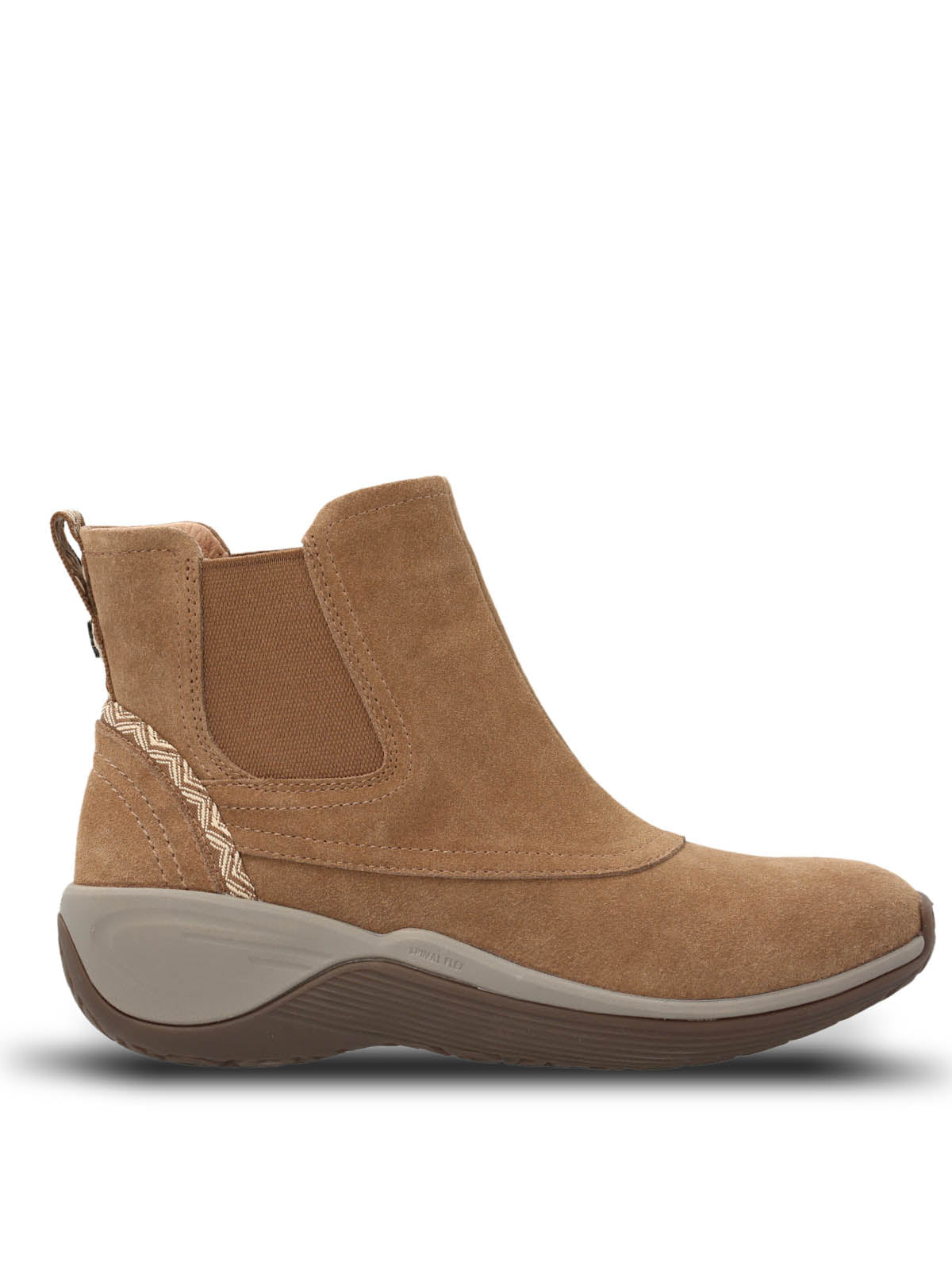 Botin Cuero Mujer Spinal Rug Chelsea Café Claro - 35