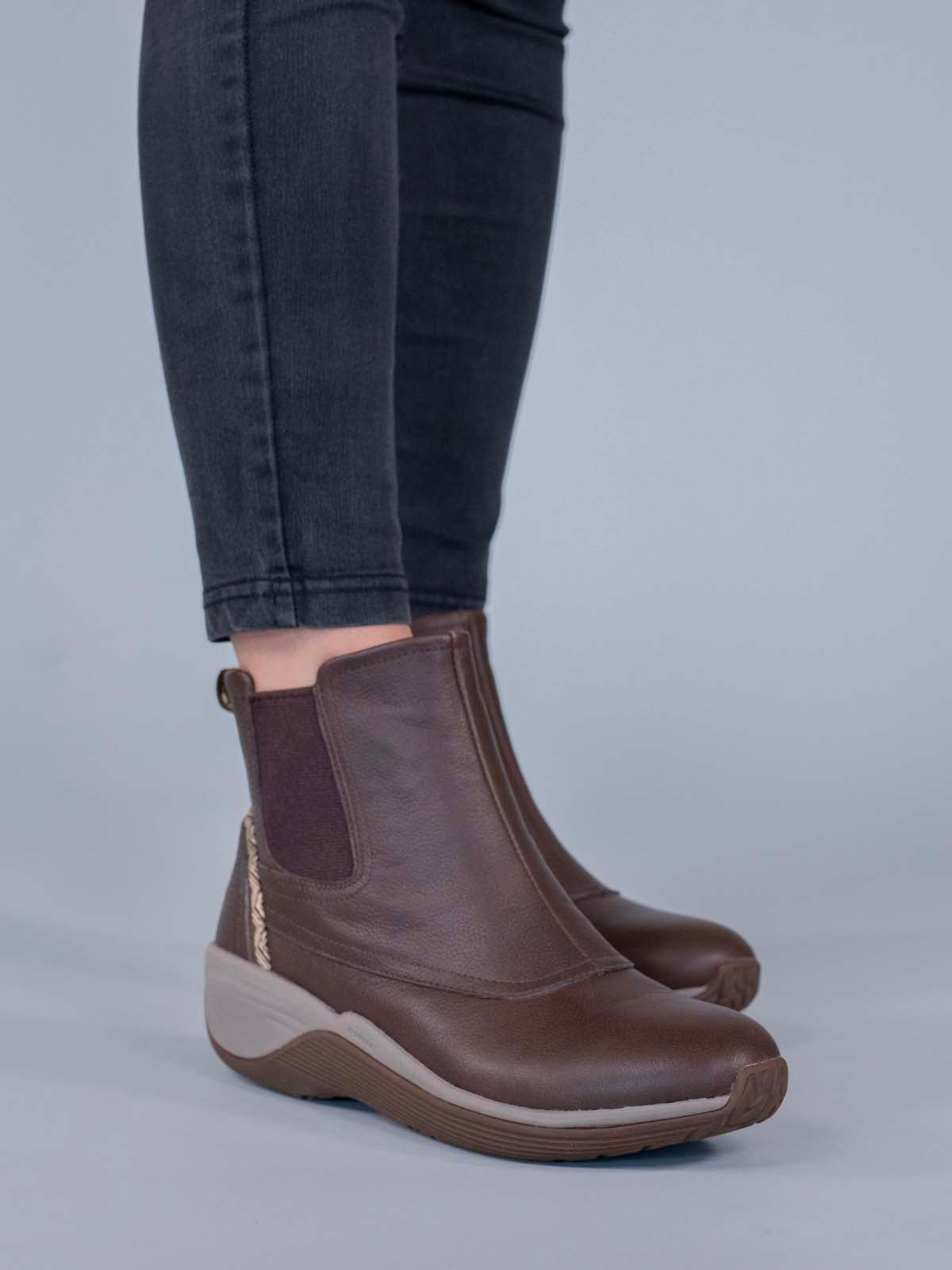 Botin Cuero Mujer Spinal Rug Chelsea Café Hush