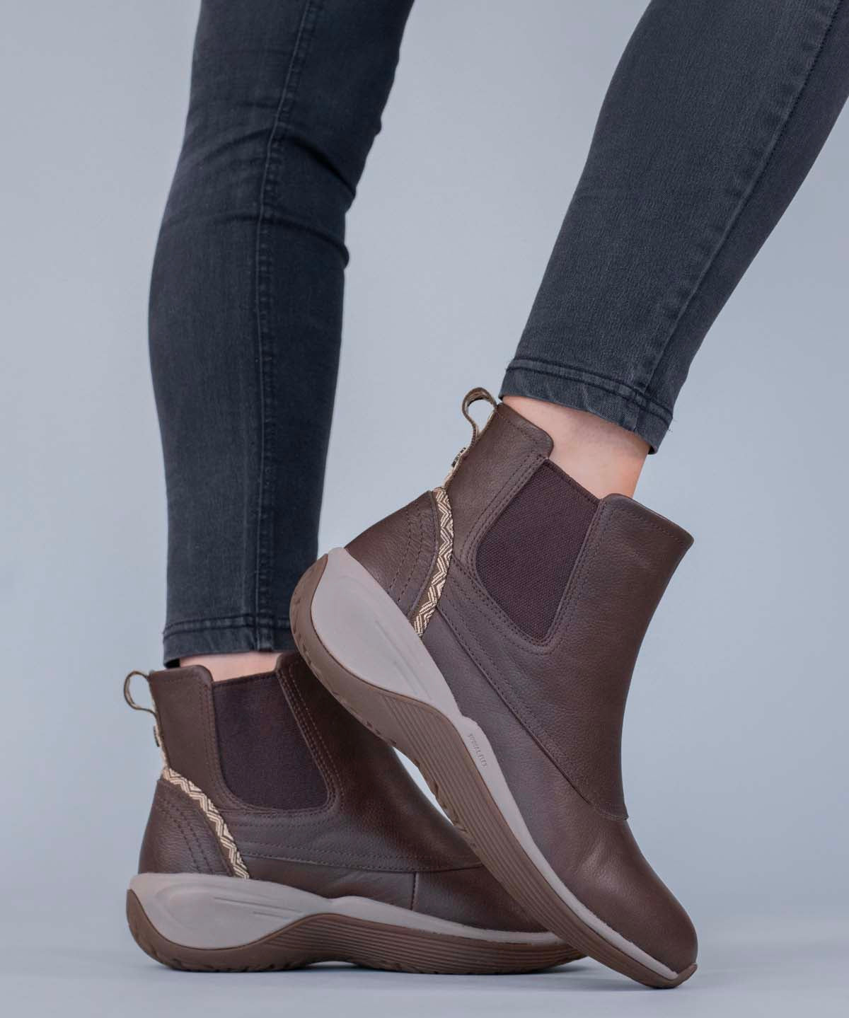 Botin Cuero Mujer Spinal Rug Chelsea Café Hush
