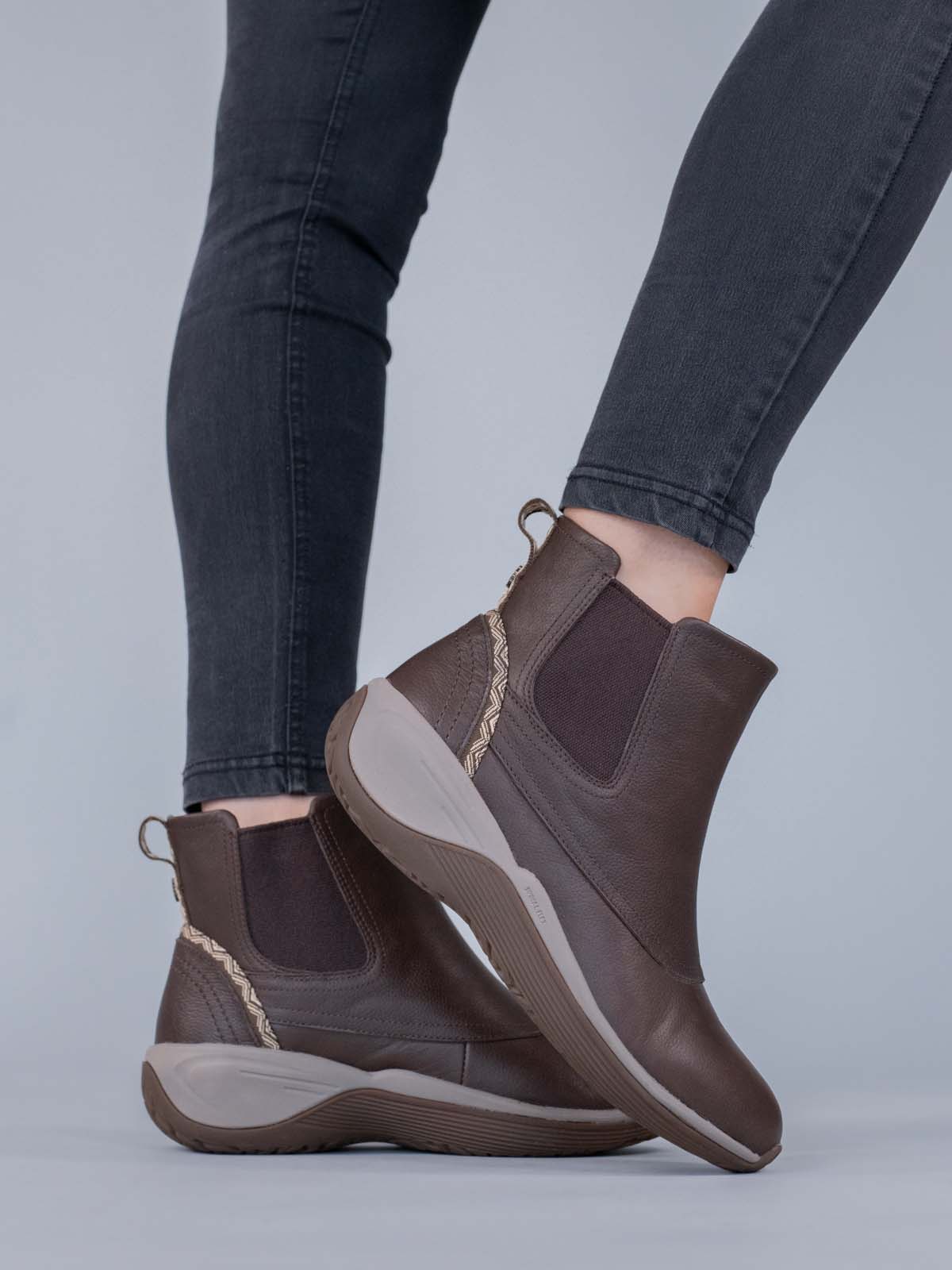 Botin Cuero Mujer Spinal Rug Chelsea Café Hush