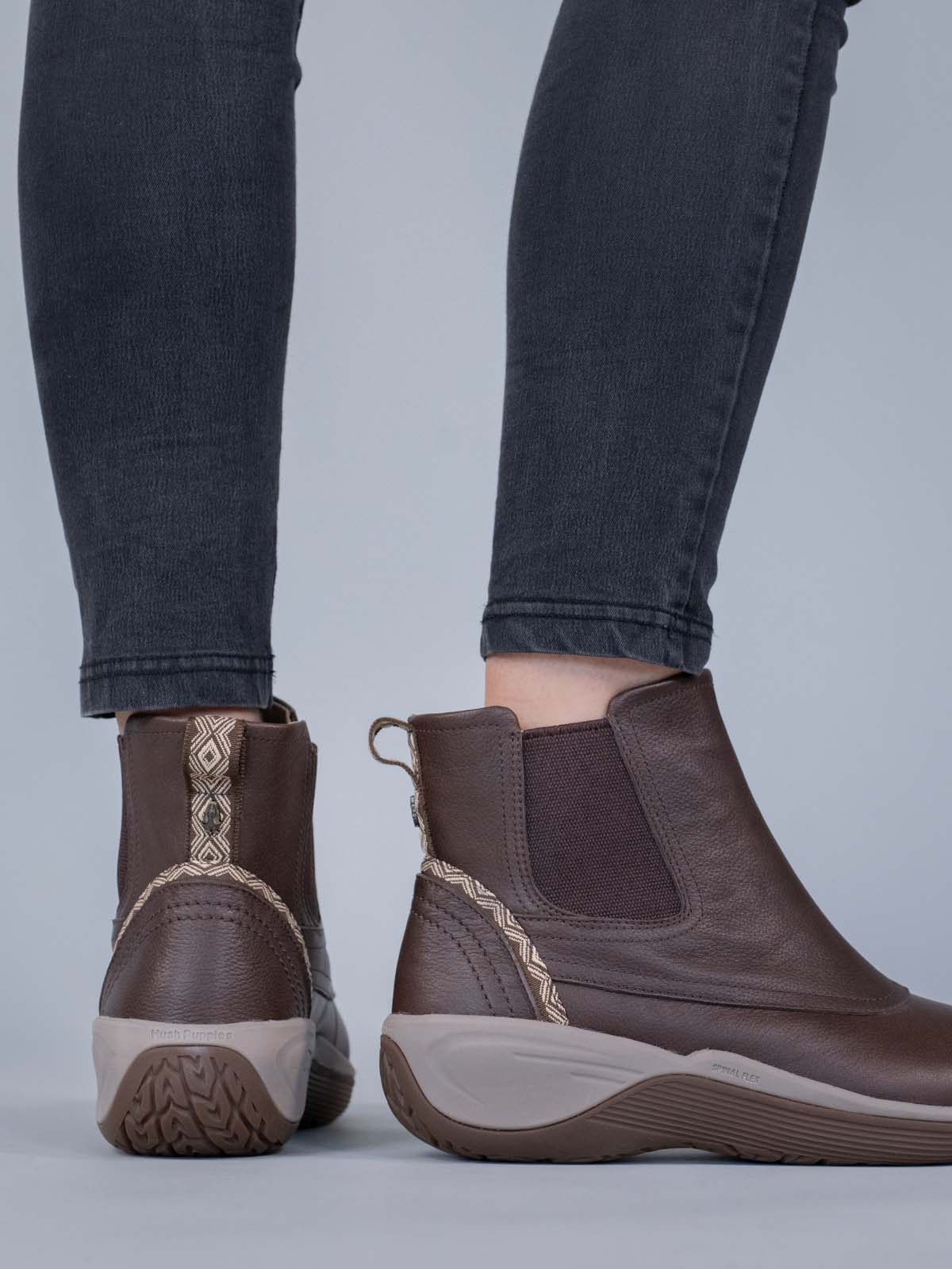 Botin Cuero Mujer Spinal Rug Chelsea Café Hush