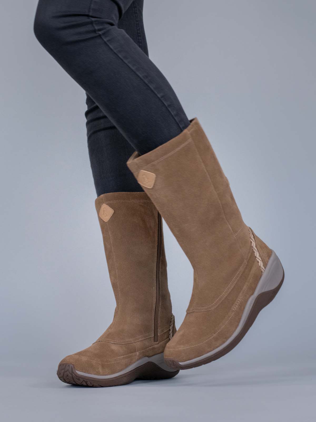 Bota Cuero Mujer Spinal Rug Boot Café Claro
