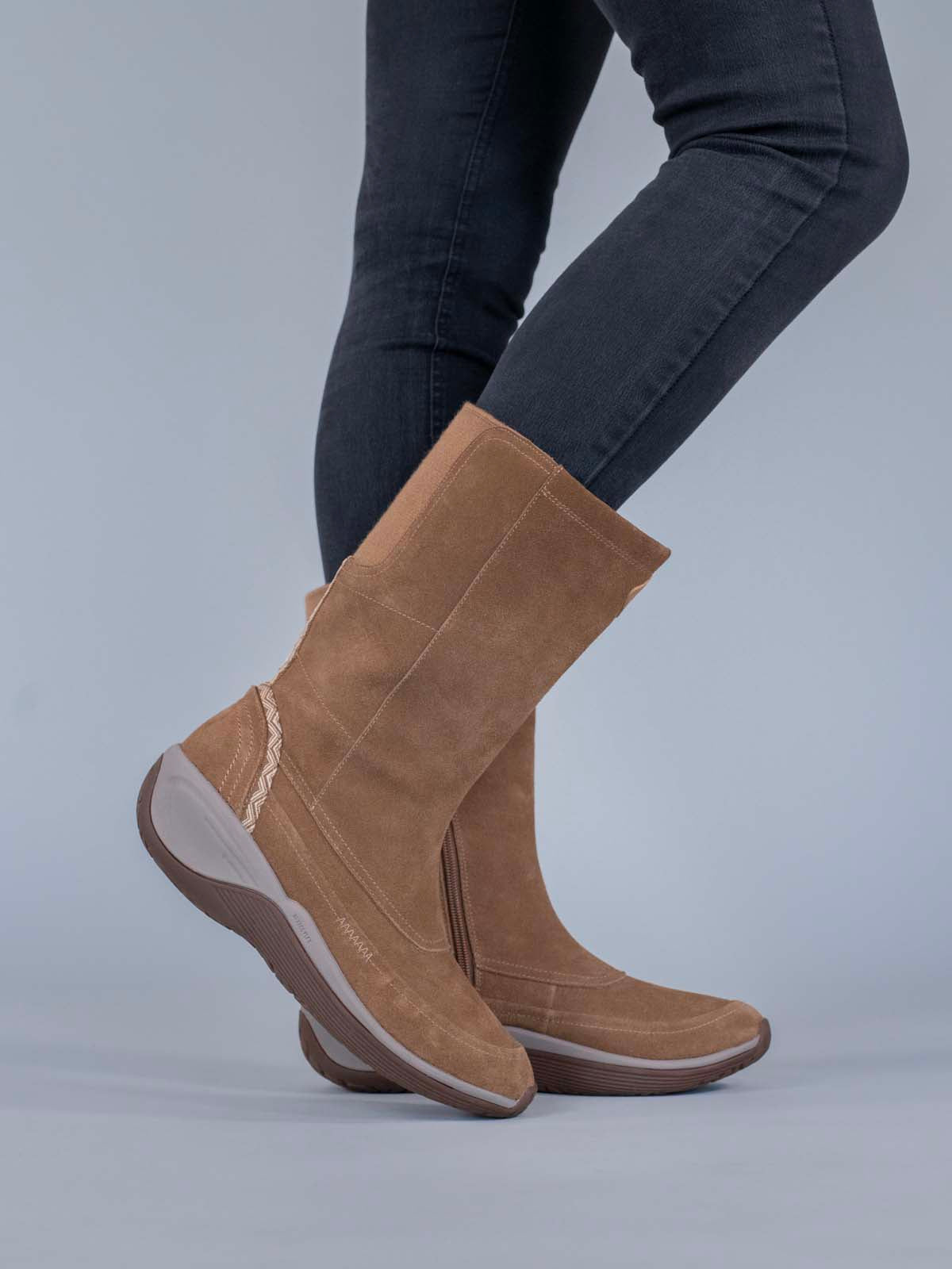 Bota Cuero Mujer Spinal Rug Boot Café Claro