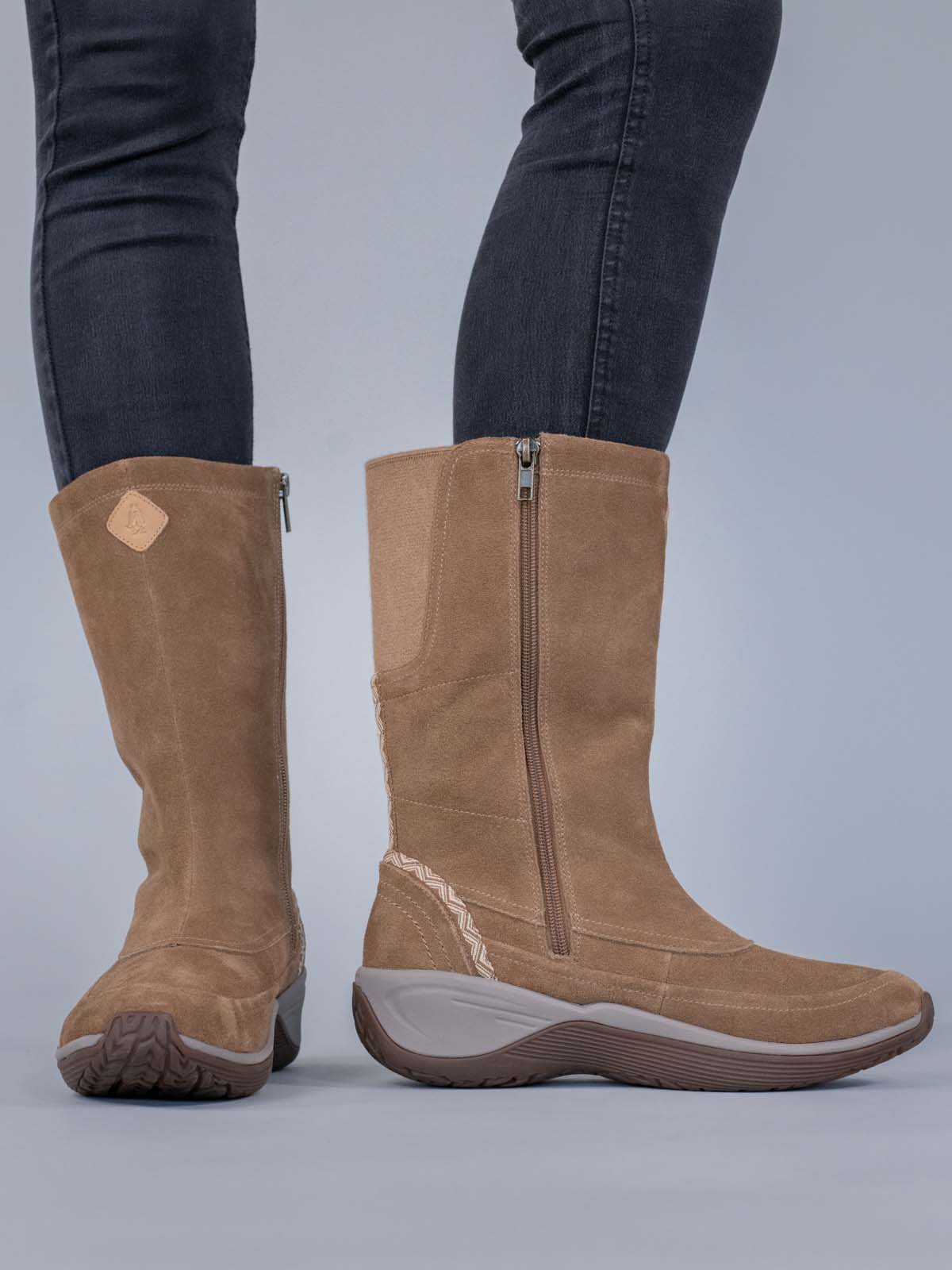 Bota Cuero Mujer Spinal Rug Boot Café Claro