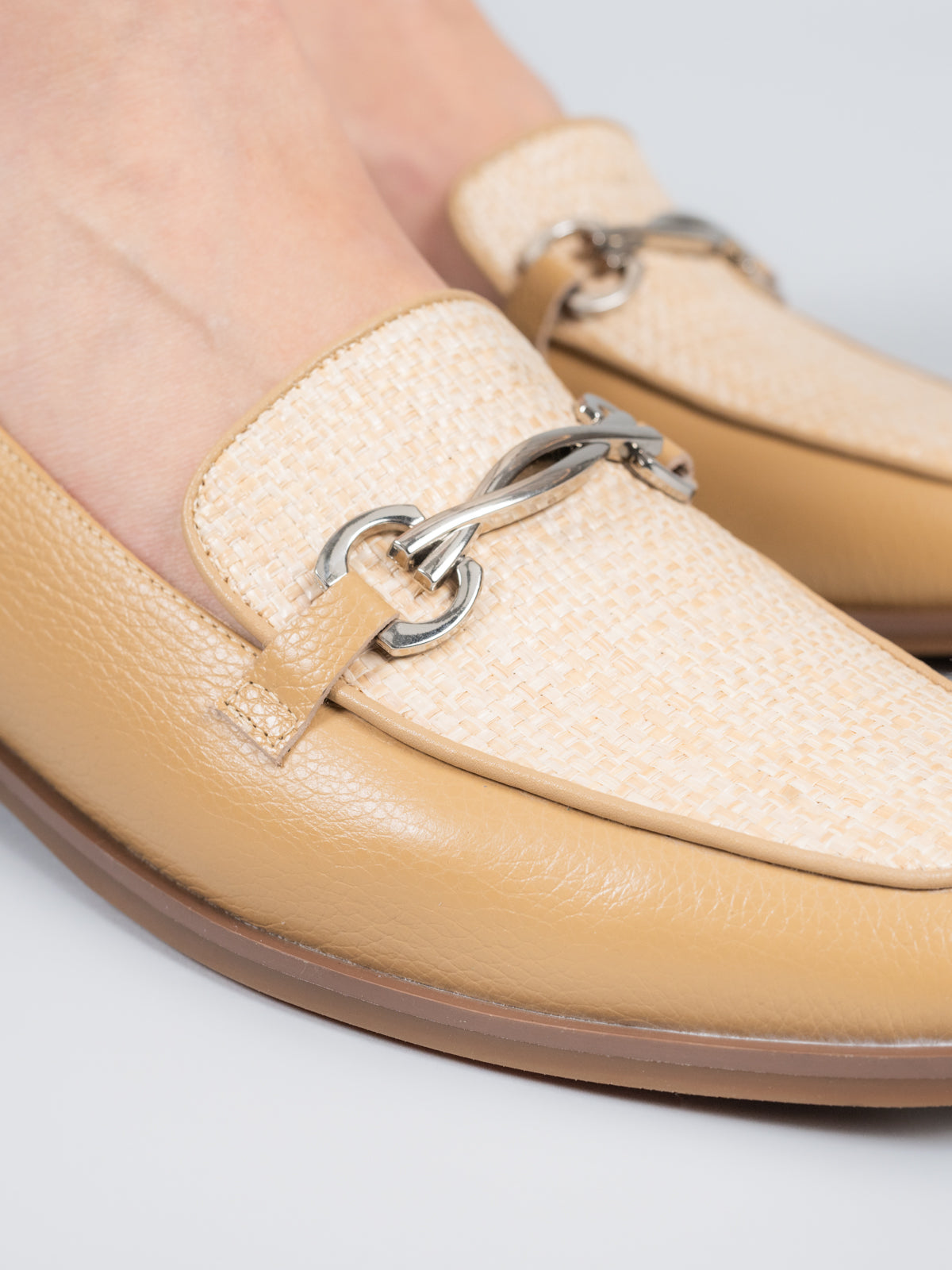 Mocasin Cuero Mujer Ambires Café Claro