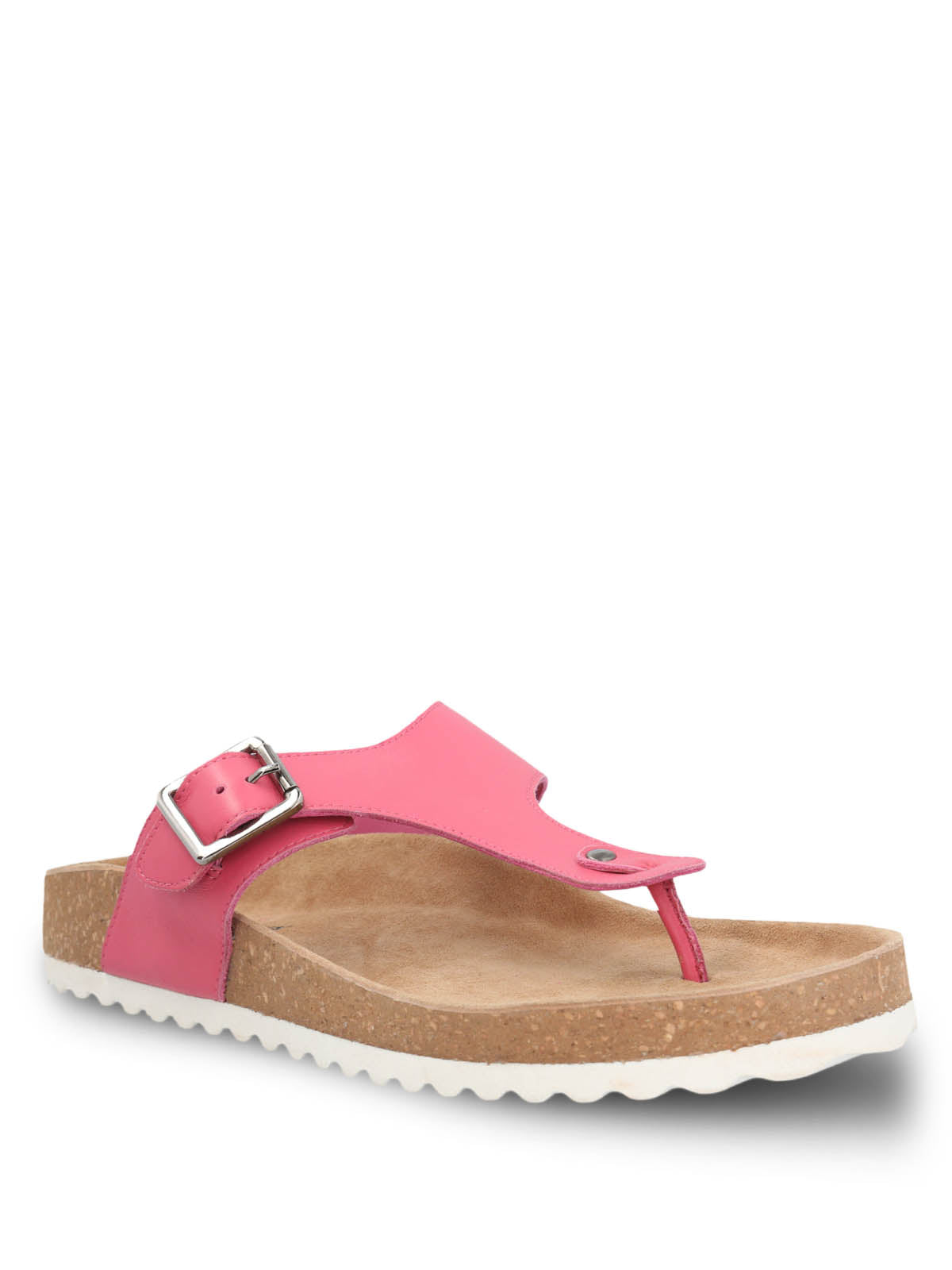 Sandalia Cuero Mujer Davos Fucsia