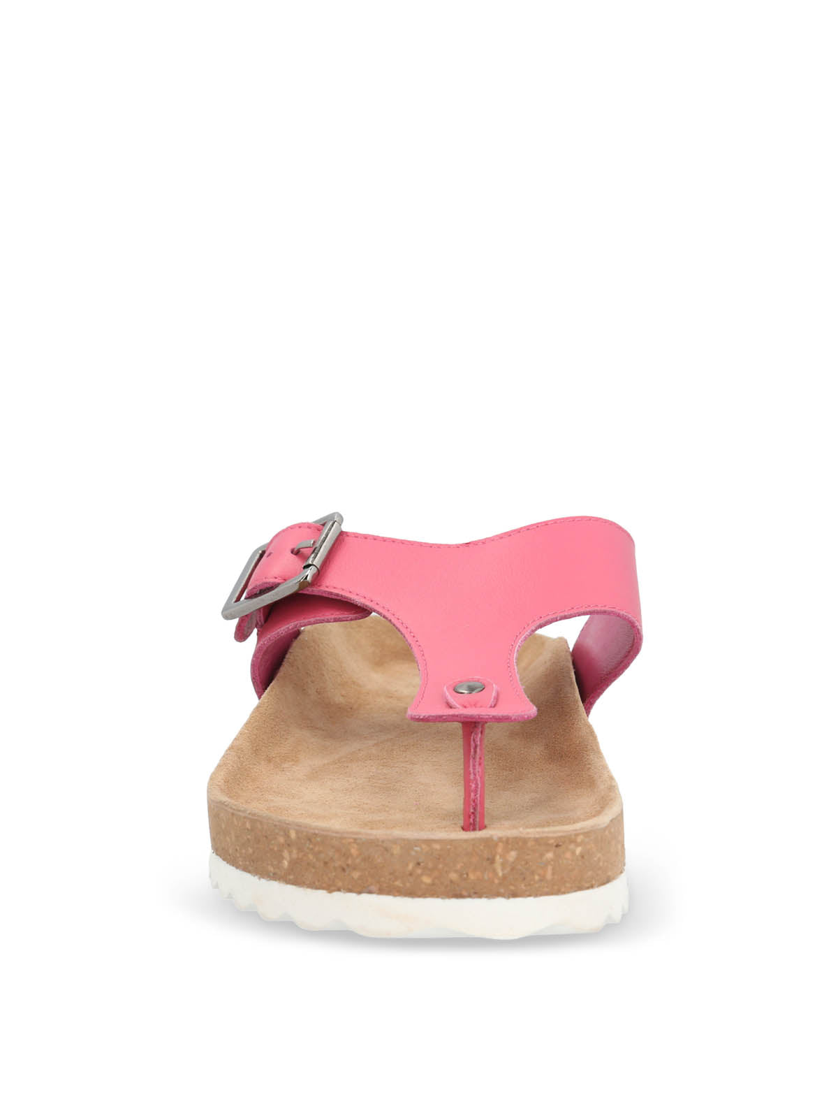 Sandalia Cuero Mujer Davos Fucsia