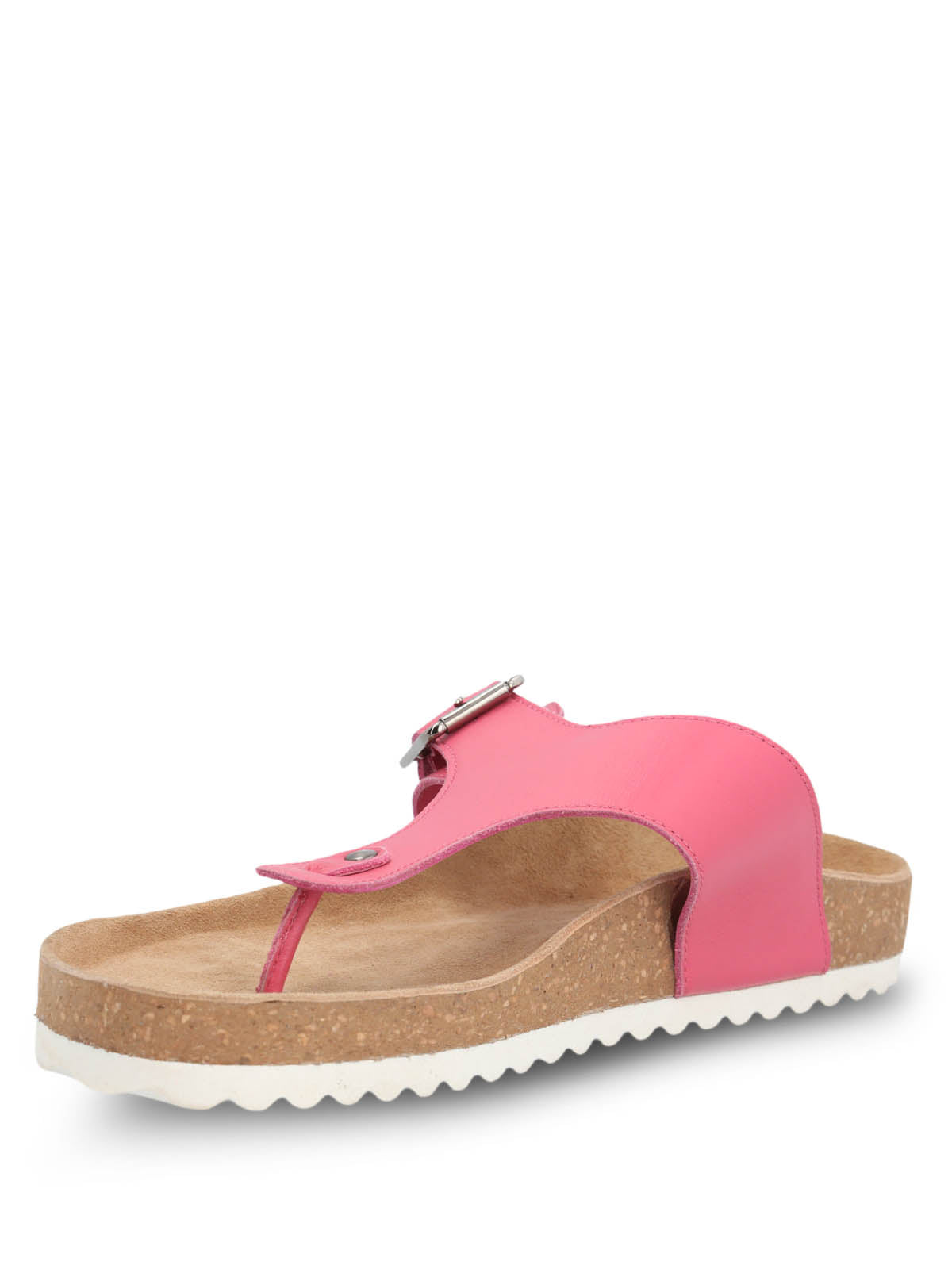 Sandalia Cuero Mujer Davos Fucsia