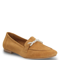 Mocasin Cuero Mujer Dinnat Café Claro