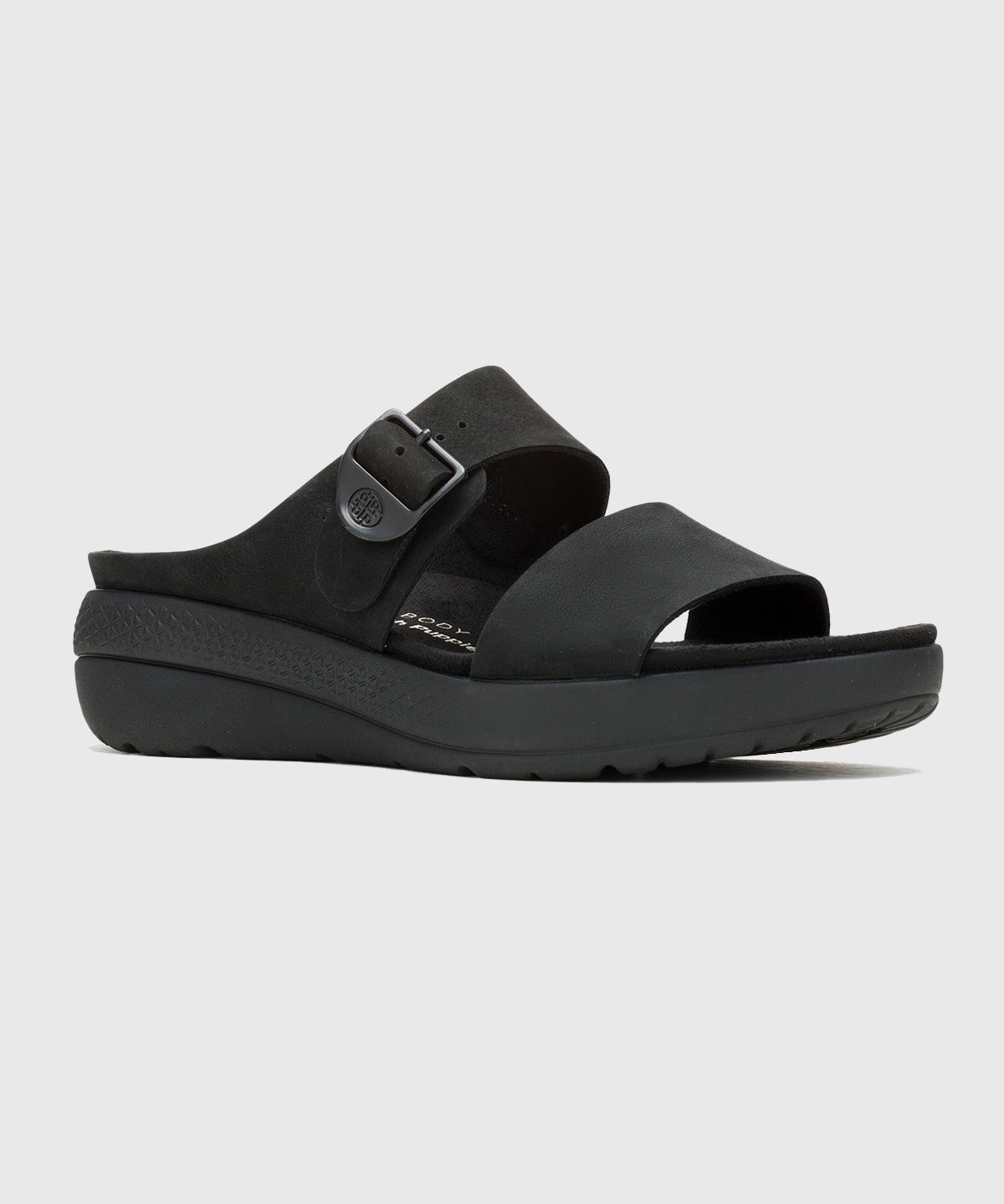 Sandalia Cuero Breathe Slide Negro-Hush Puppies Chile