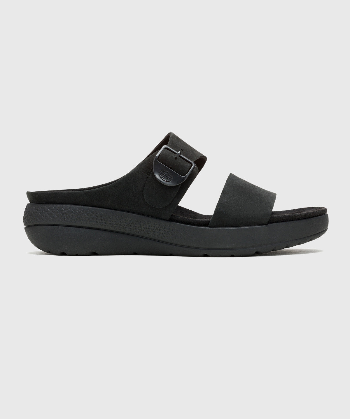 Sandalia Cuero Breathe Slide Negro-Hush Puppies Chile