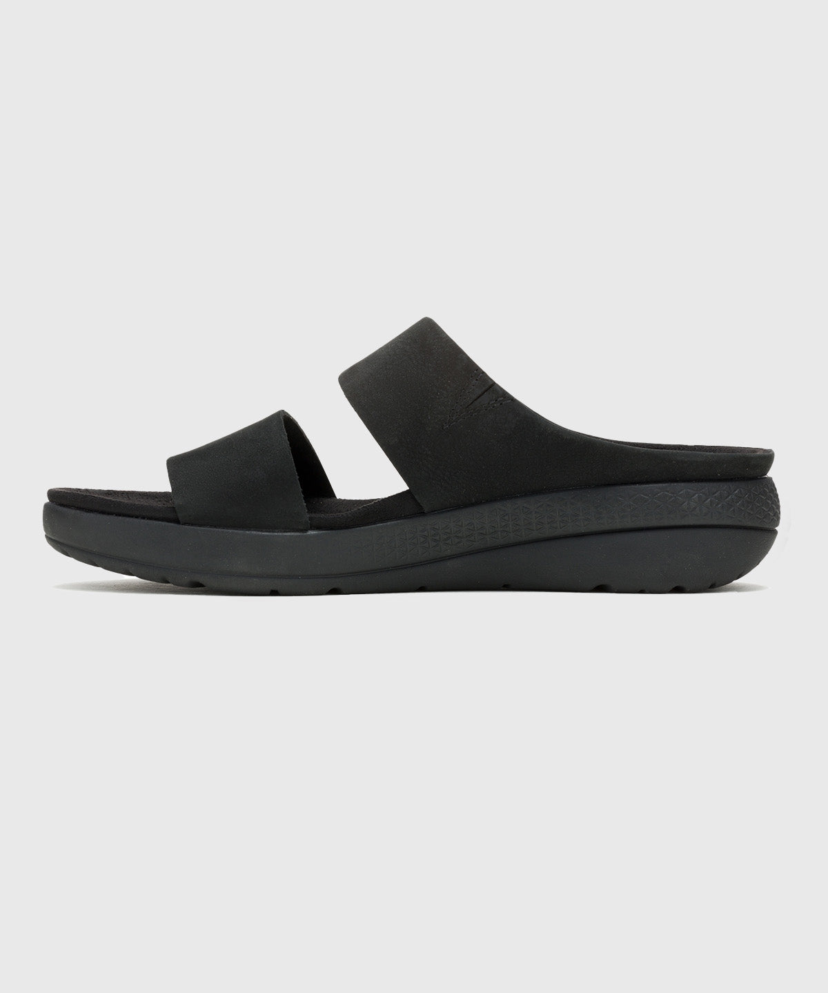 Sandalia Cuero Breathe Slide Negro-Hush Puppies Chile