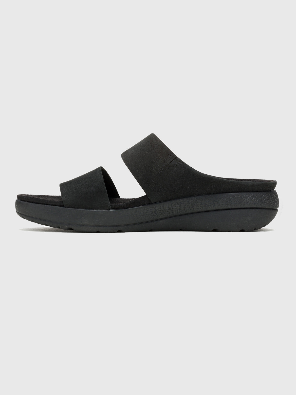 Sandalia Cuero Breathe Slide Negro-Hush Puppies Chile