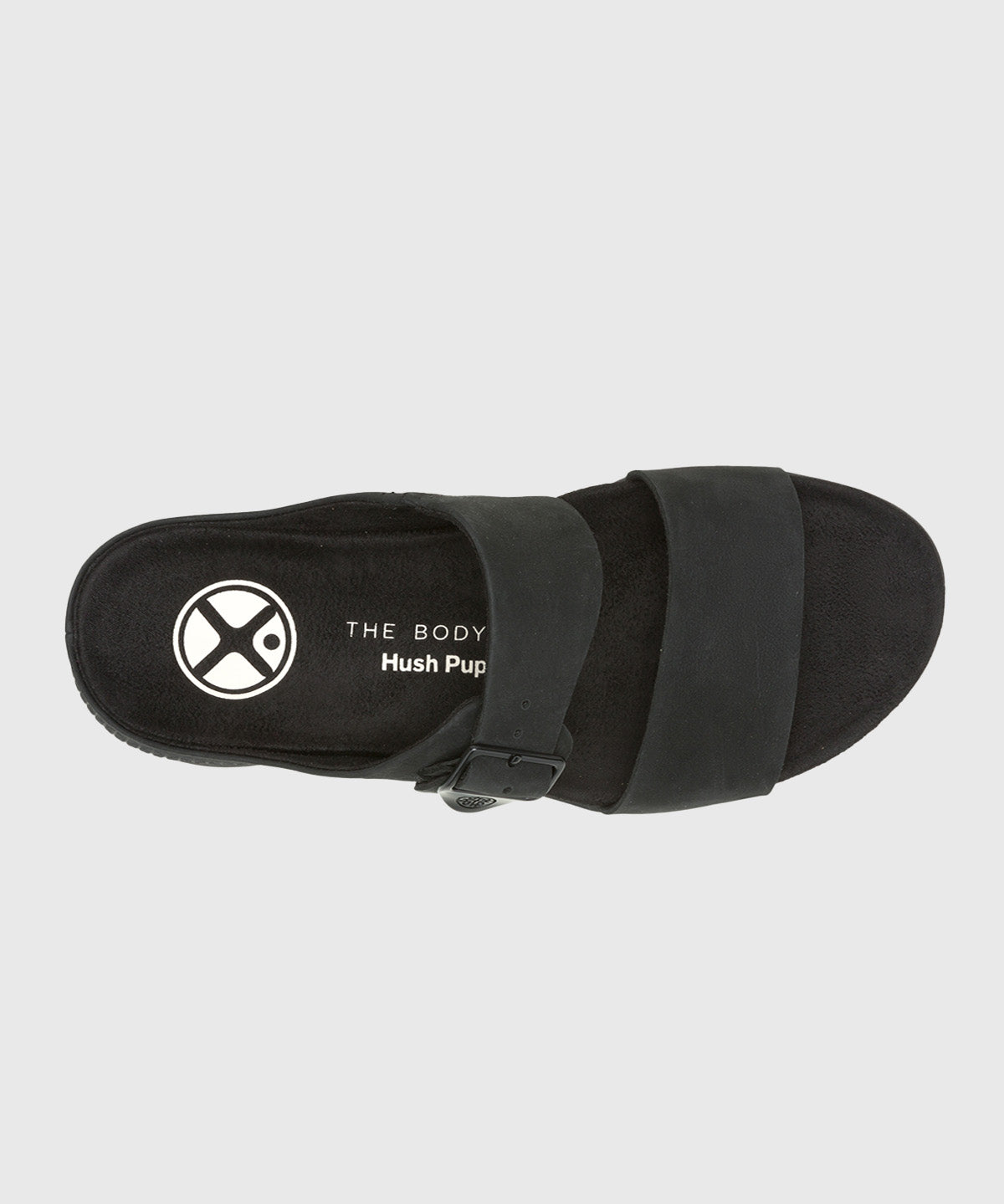 Sandalia Cuero Breathe Slide Negro-Hush Puppies Chile