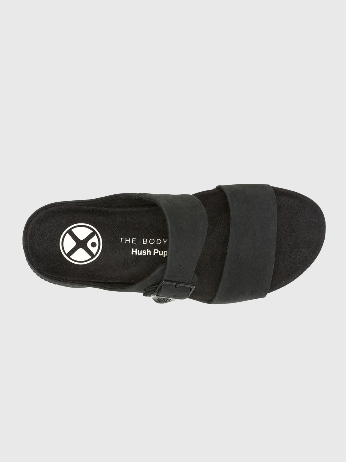 Sandalia Cuero Breathe Slide Negro-Hush Puppies Chile