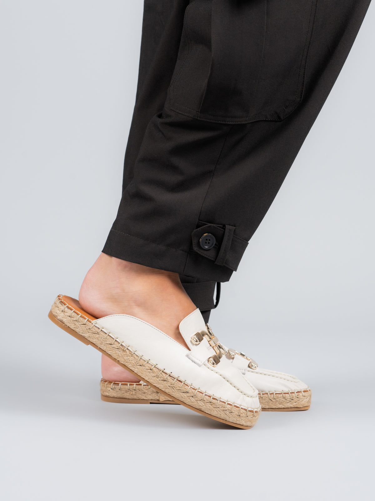 Alpargata Cuero Mujer Aprica Blanco