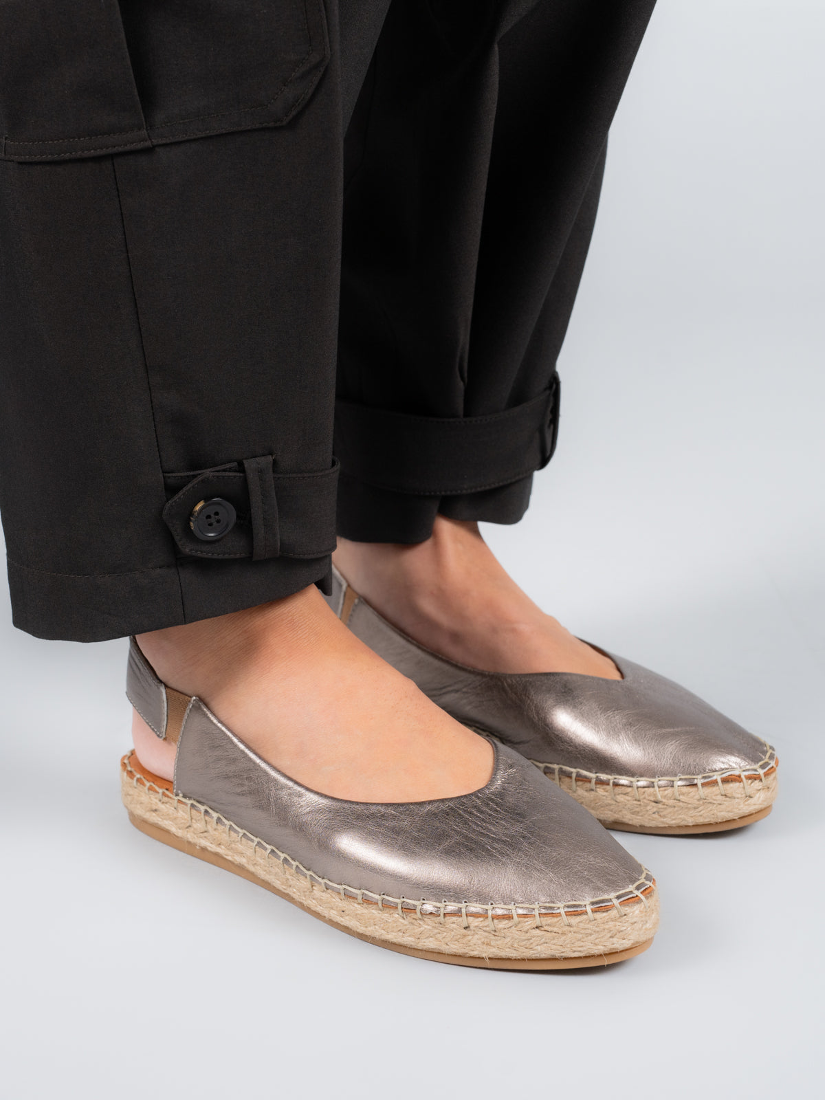 Alpargata Cuero Teglio Gris-Hush Puppies Chile