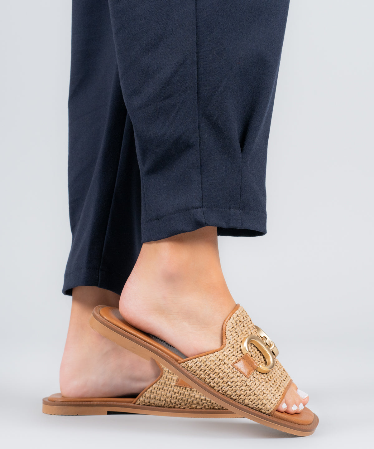 Sandalia Cuero Mujer Tegglia Café Claro