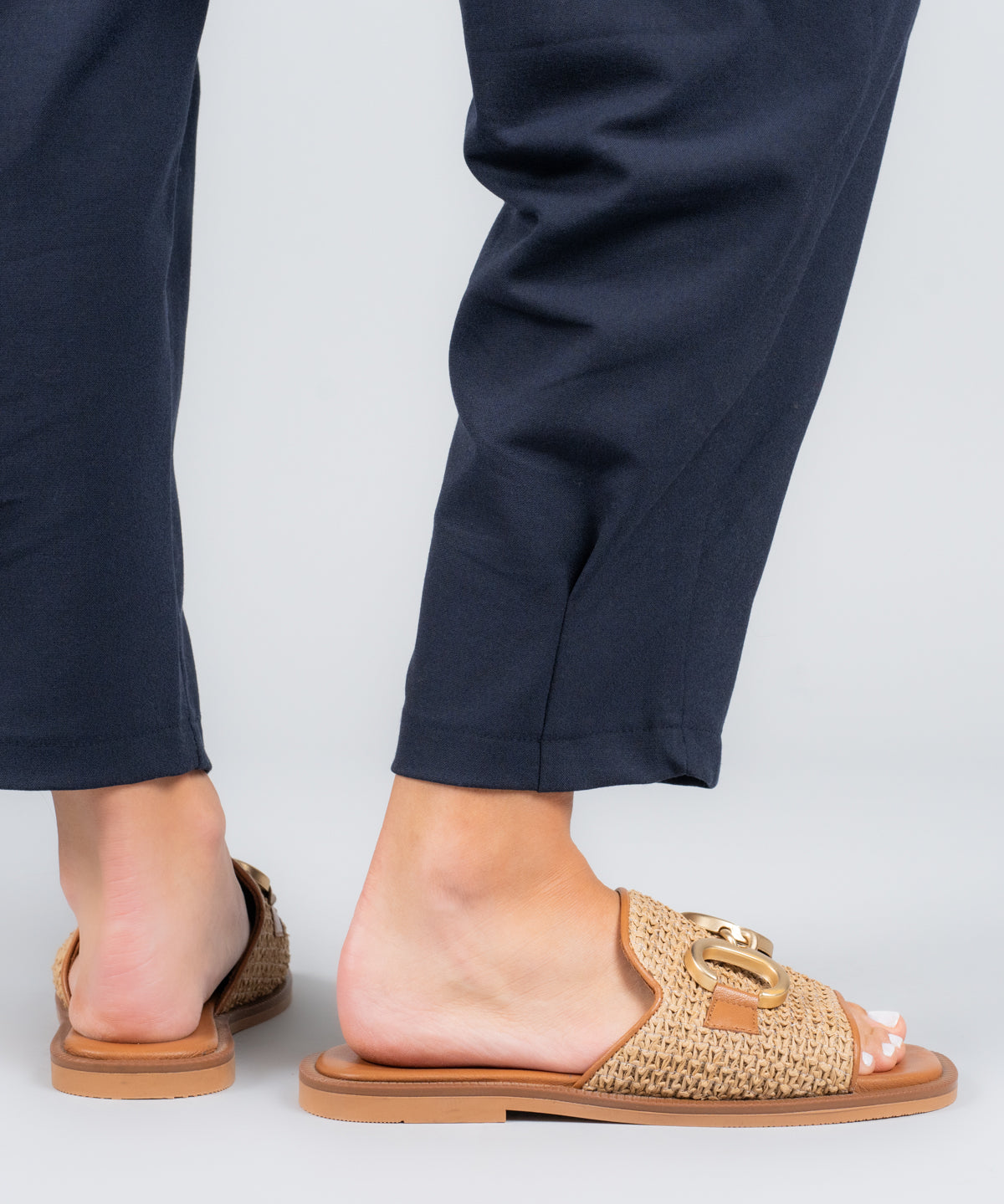 Sandalia Cuero Mujer Tegglia Café Claro