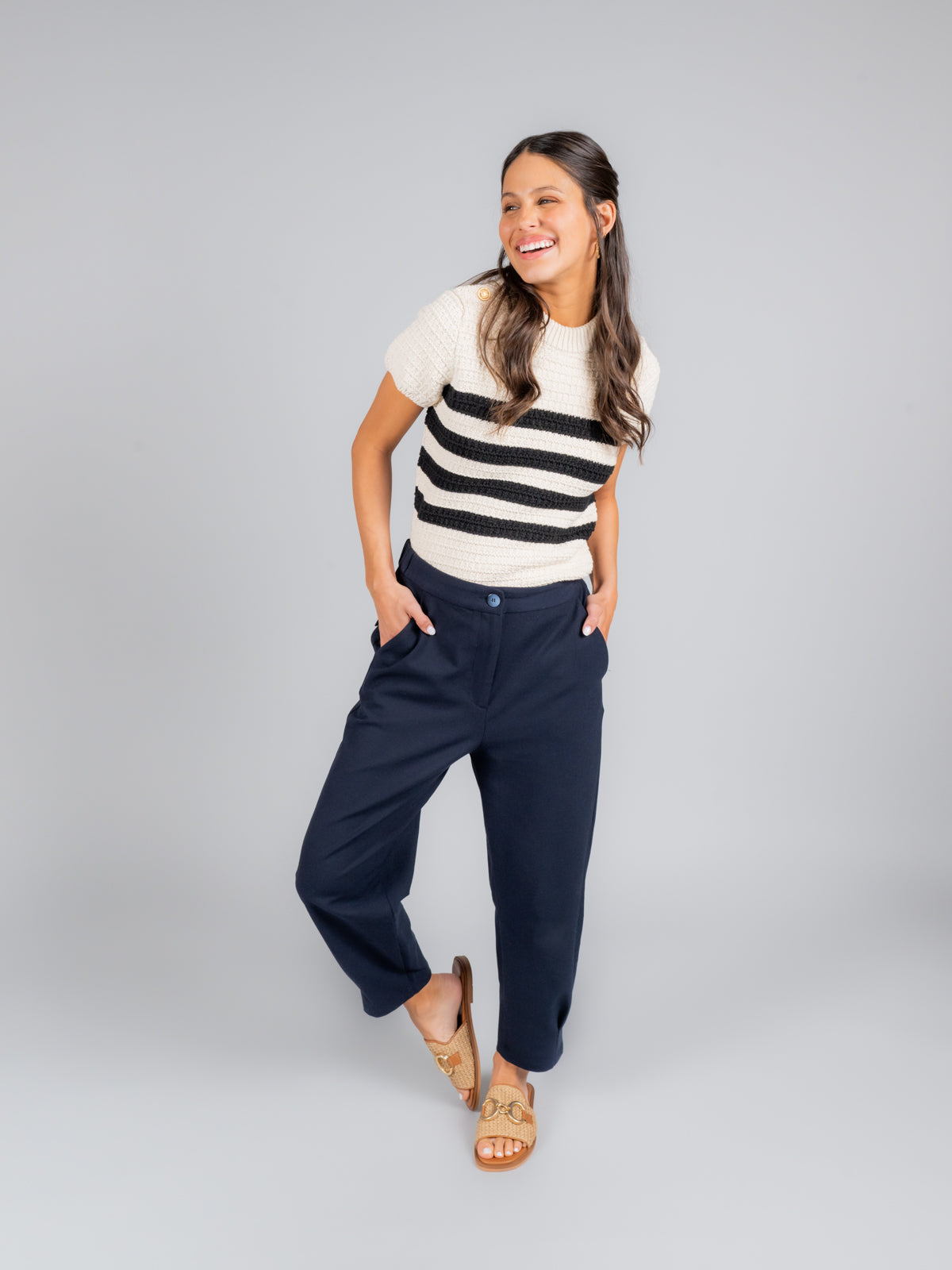 Sandalia Cuero Mujer Tegglia Café Claro