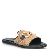 Sandalia Cuero Mujer Tegglia Negro