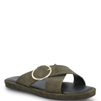 Sandalia Cuero Mujer Bernard Verde