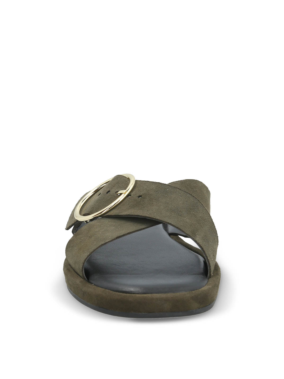 Sandalia Cuero Mujer Bernard Verde