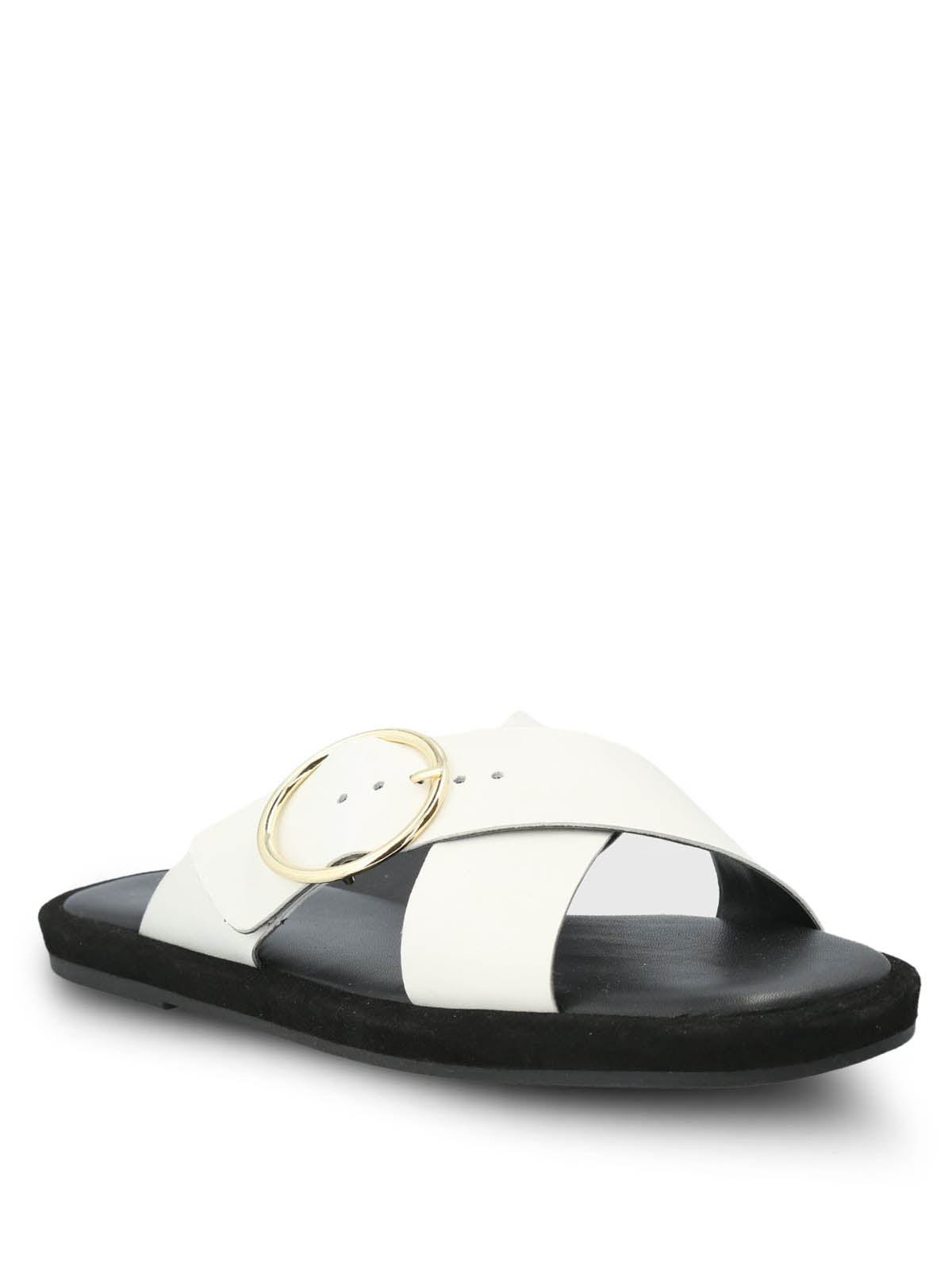 Sandalia Cuero Mujer Bernard Blanco