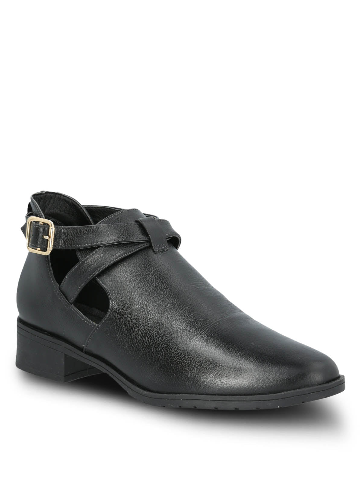 Botin Cuero Mujer Garla Negro