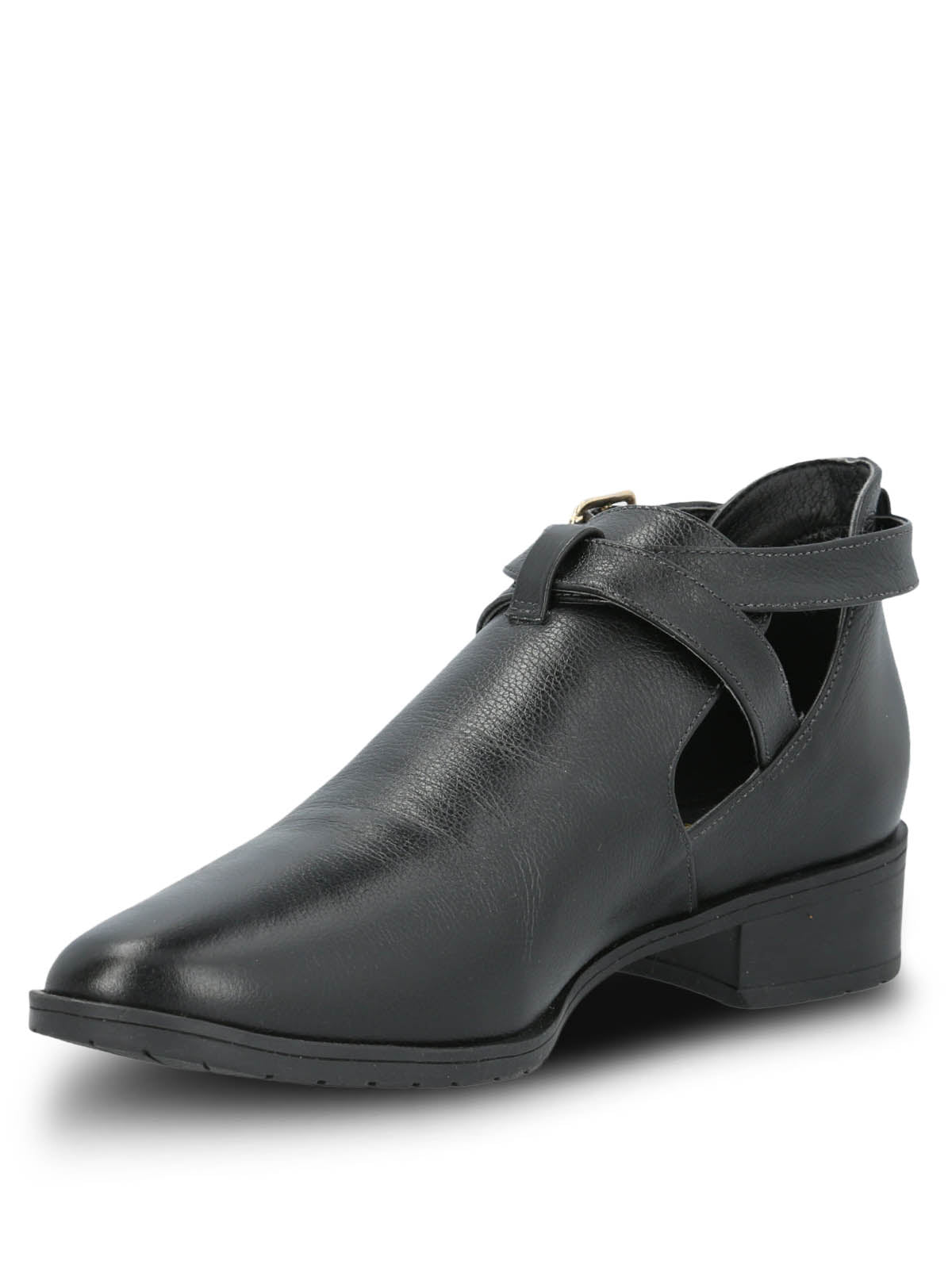 Botin Cuero Mujer Garla Negro