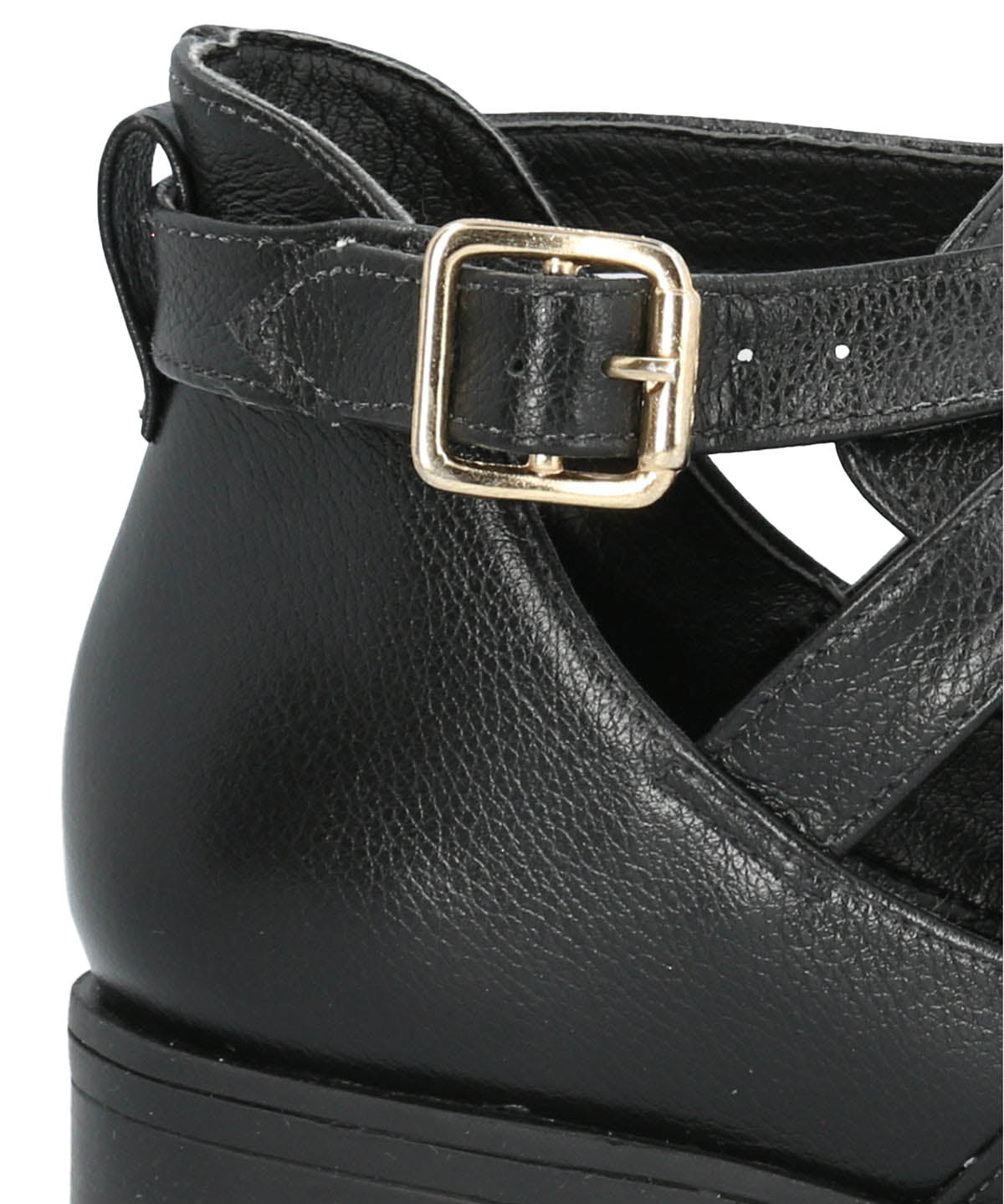Botin Cuero Mujer Garla Negro