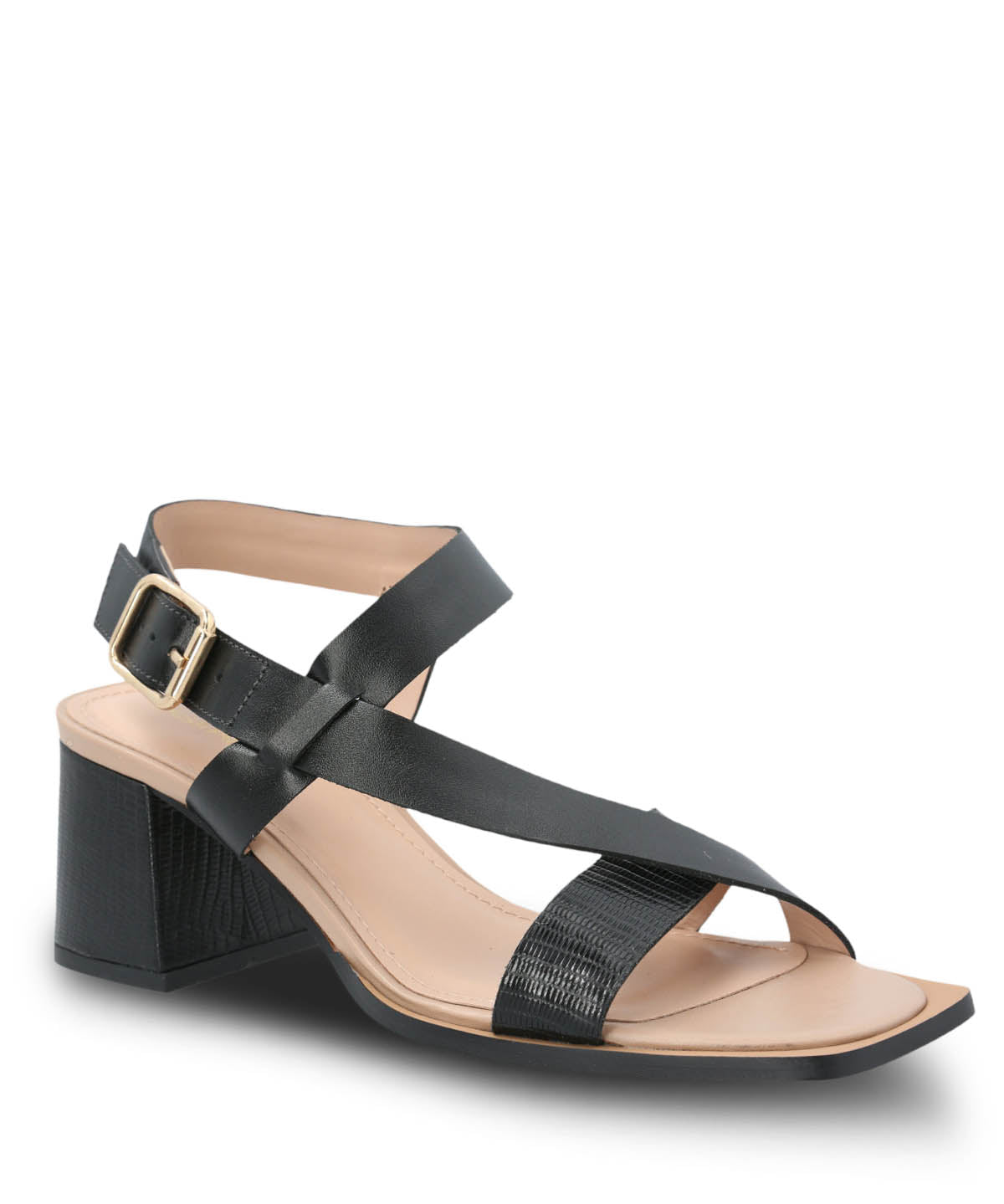 Sandalia Vestir Cuero Mujer Caterina Negro