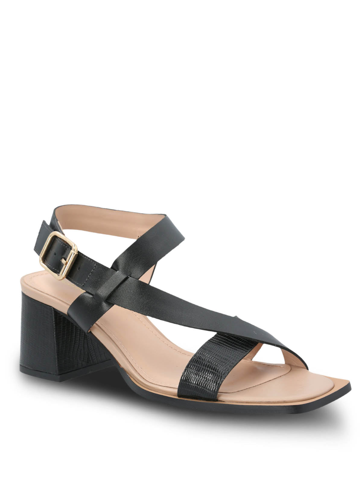 Sandalia Vestir Cuero Mujer Caterina Negro