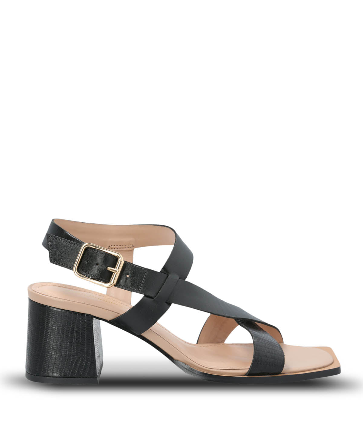 Sandalia Vestir Cuero Mujer Caterina Negro