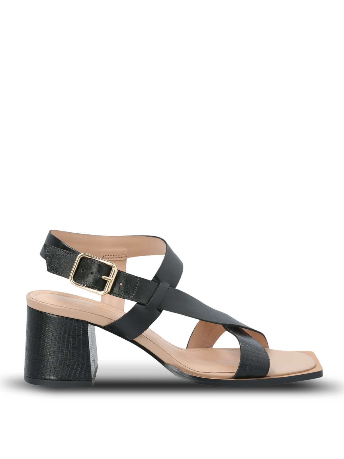 Sandalia Vestir Cuero Mujer Caterina Negro